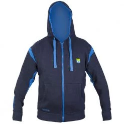 Preston Navy Zip Front Hoodie Clothing