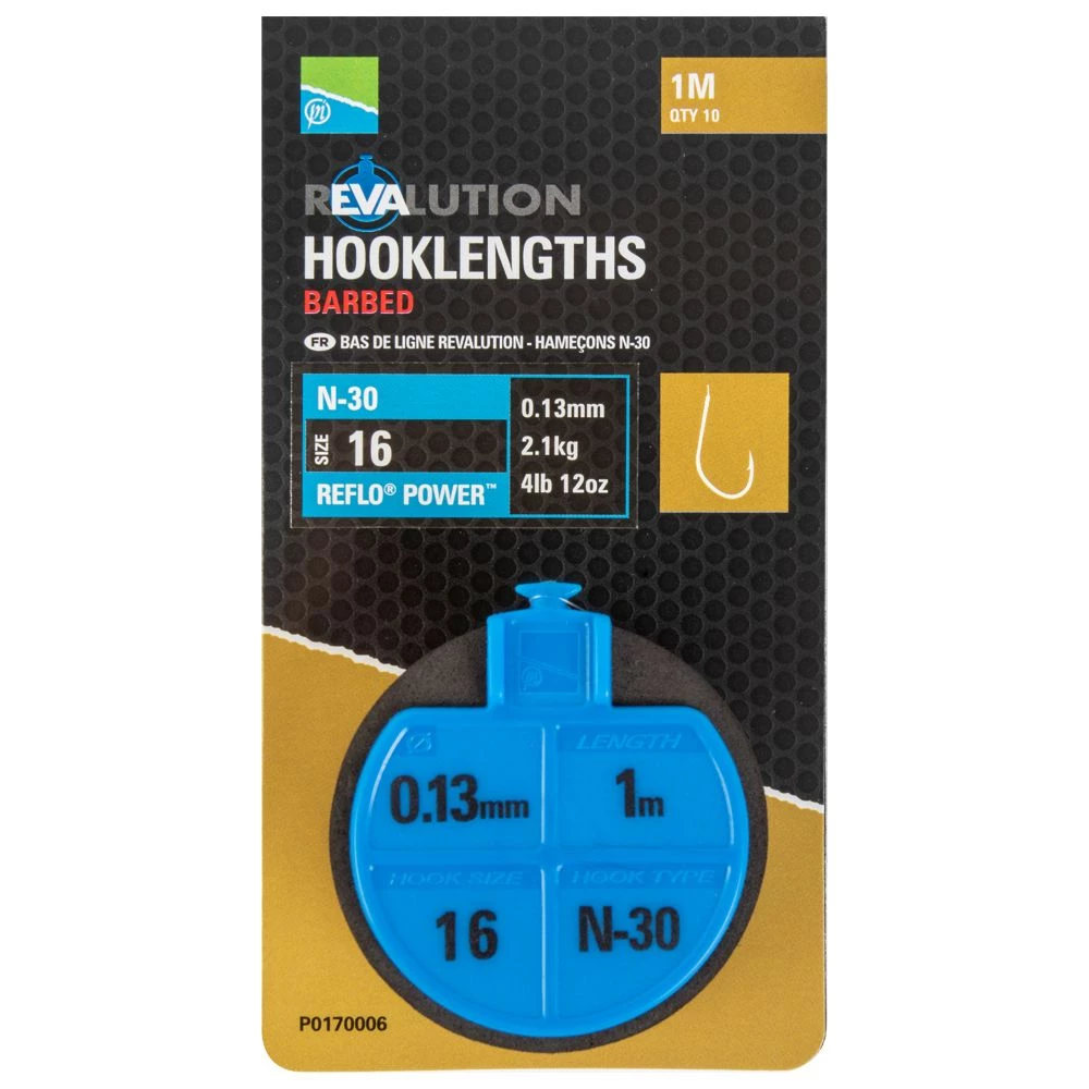 Preston Revalution Hooklengths N30 Line 1 Preston Revalution Hooklengths N30 Line