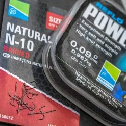 Preston Natural N-10 Barbed Hooks Terminal Tackle -Outlet Preston Store hook and liner