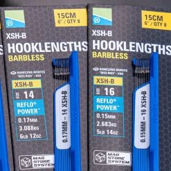 Preston XSH-B Hooklengths Barbless Terminal Tackle -Outlet Preston Store preston xsh b hooklengths barbless 6 1